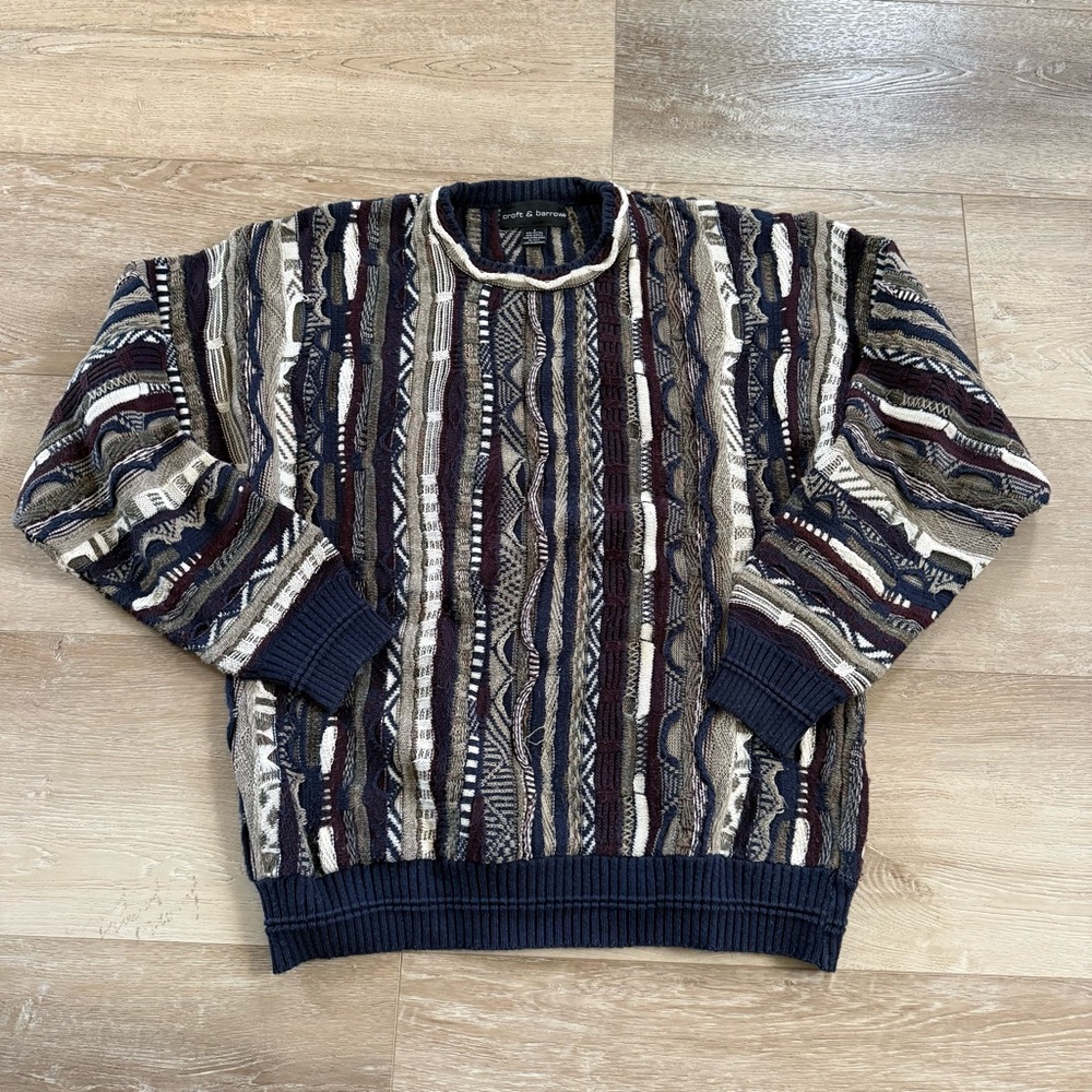 Vintage 90s Y2K Croft & Barrow 3D knit sweater